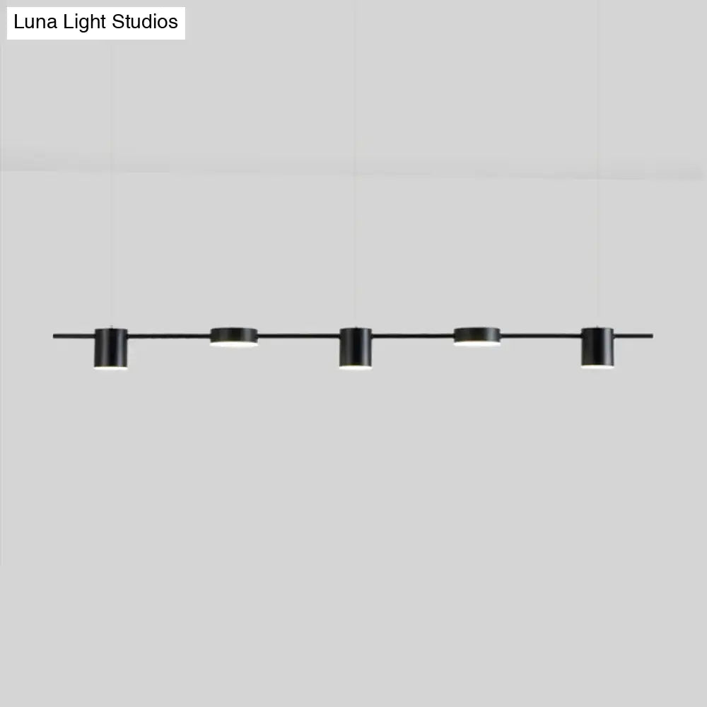 Modern gold linear led pendant light for dining room
