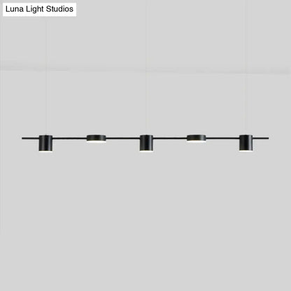 Modern gold linear led pendant light for dining room
