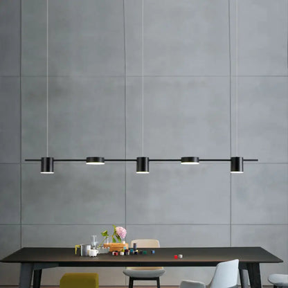 Modern gold linear led pendant light for dining room