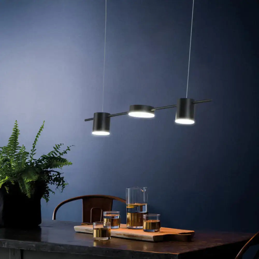 Modern gold linear led pendant light for dining room