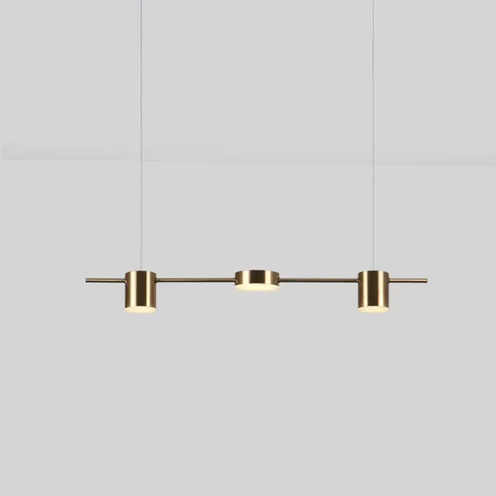 Modern gold linear led pendant light for dining room