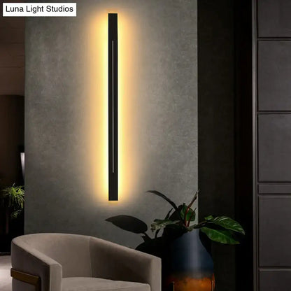 Modern gold linear led wall light fixture living room sconce