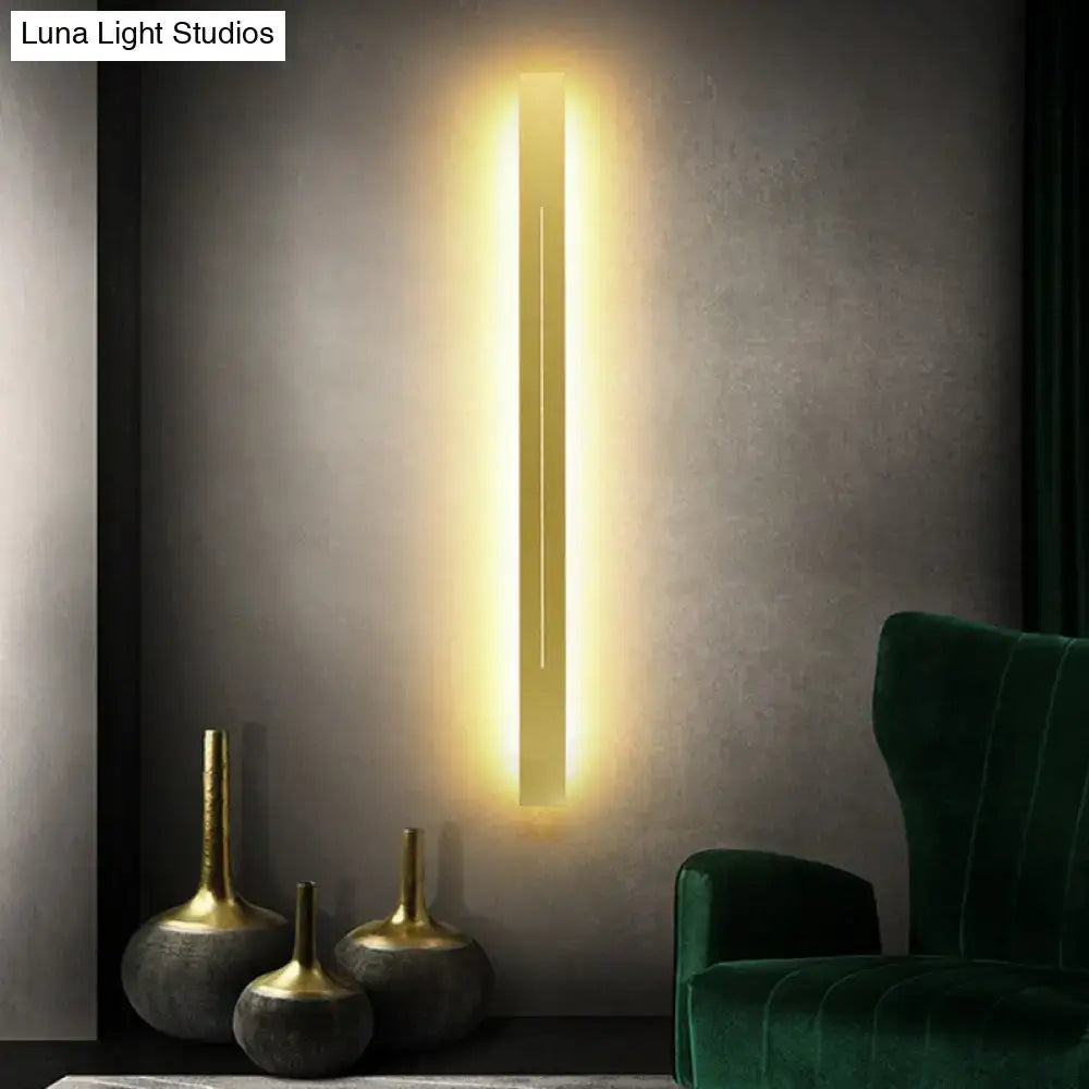 Modern gold linear led wall light fixture living room sconce