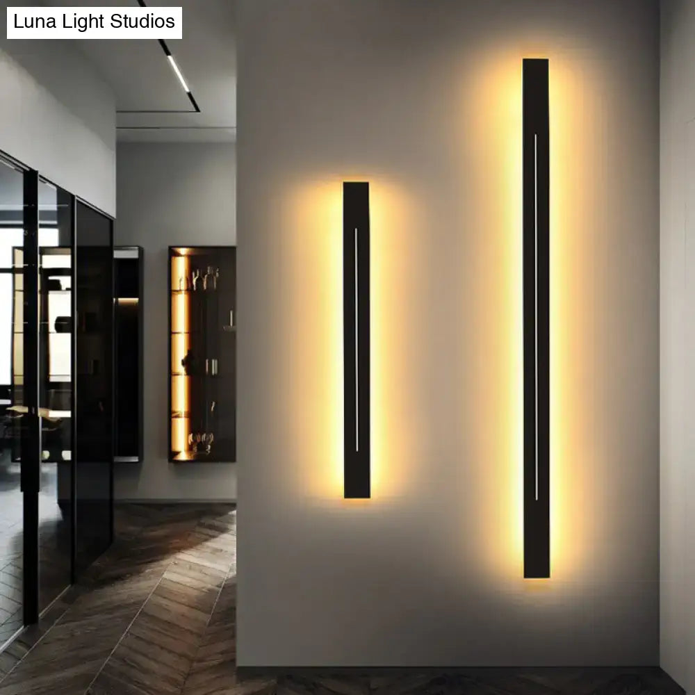 Modern gold linear led wall light fixture living room sconce