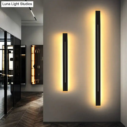 Modern gold linear led wall light fixture living room sconce