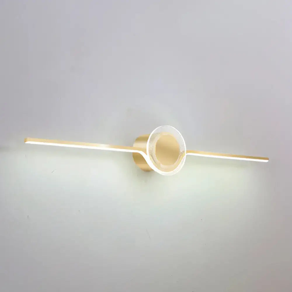 Modern gold linear led wall sconce bathroom light with maximum bulb