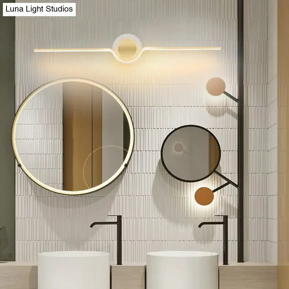 Modern gold linear led wall sconce bathroom light with maximum bulb