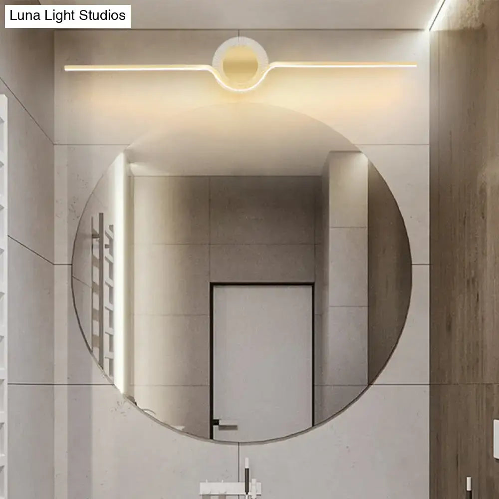 Modern gold linear led wall sconce bathroom light with maximum bulb