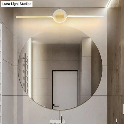 Modern gold linear led wall sconce bathroom light with maximum bulb
