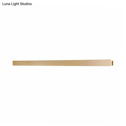 Modern gold linear wall light fixture – stairway ambient lamp
