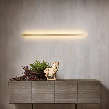 Modern gold linear wall light fixture – stairway ambient lamp