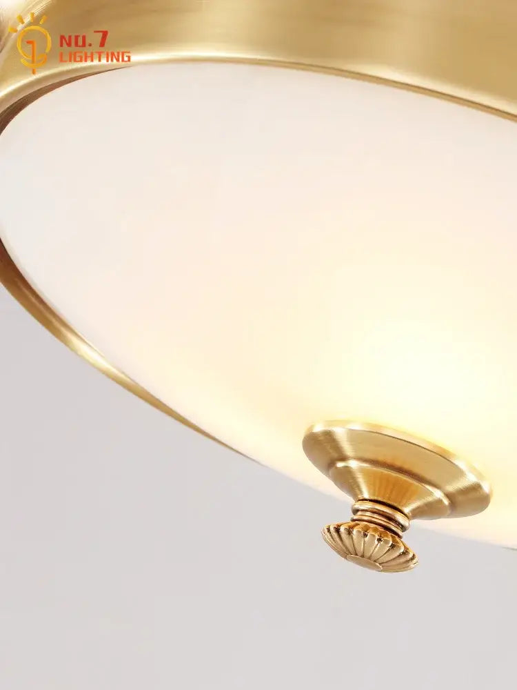 Modern gold lustre copper ceiling lamp living room led light