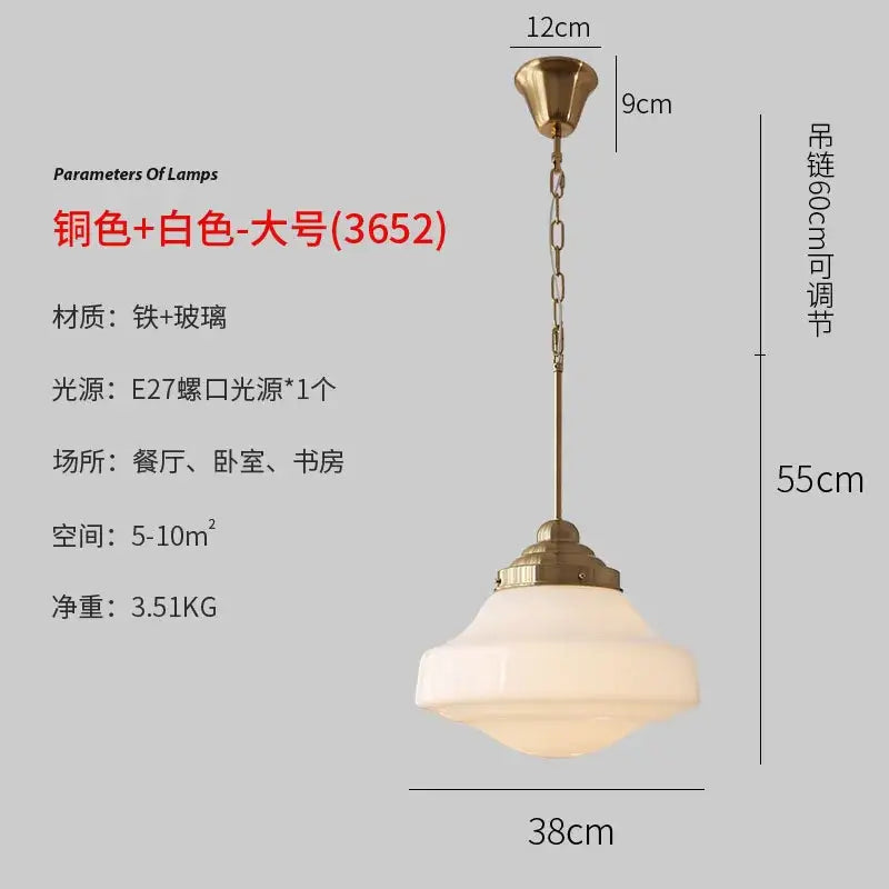 Modern gold lustre pendant light tiered glass shade kitchen fixture