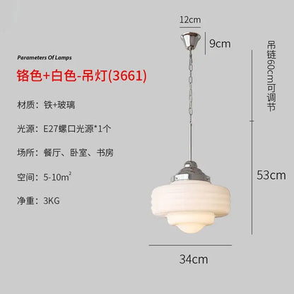 Modern gold lustre pendant light tiered glass shade kitchen fixture