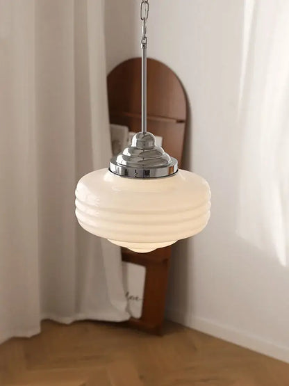 Modern gold lustre pendant light tiered glass shade kitchen fixture