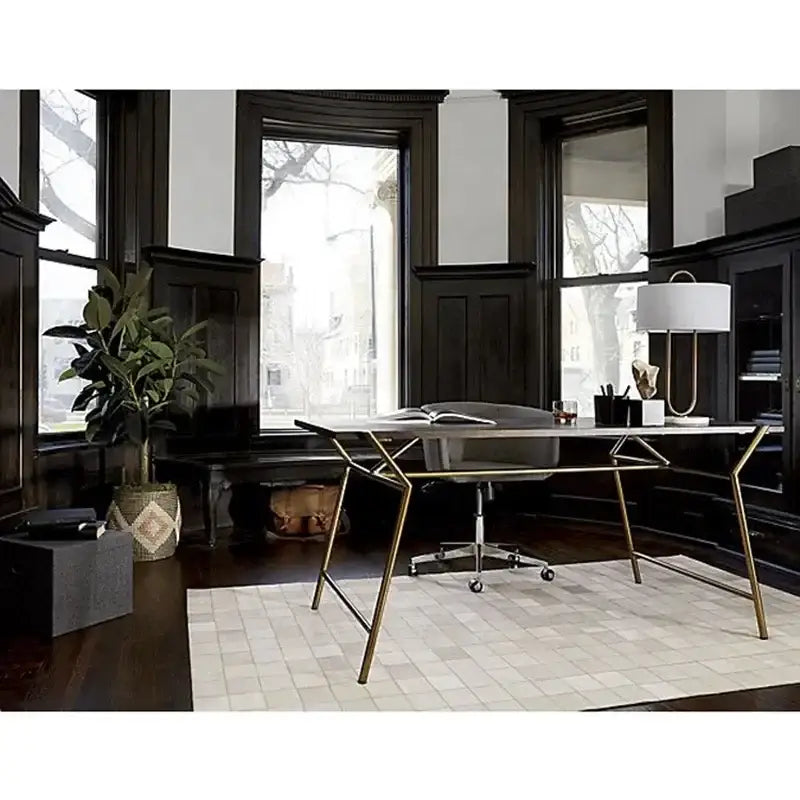 Modern gold luxury led table lamp bedroom marble base