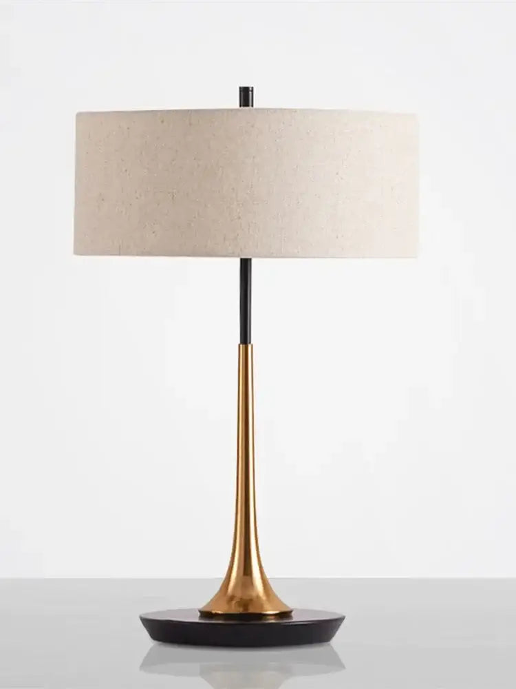 Modern gold luxury led table lamp bedroom marble base