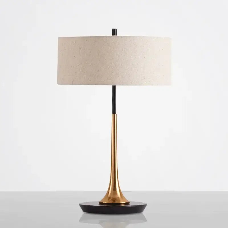 Modern gold luxury led table lamp bedroom marble base