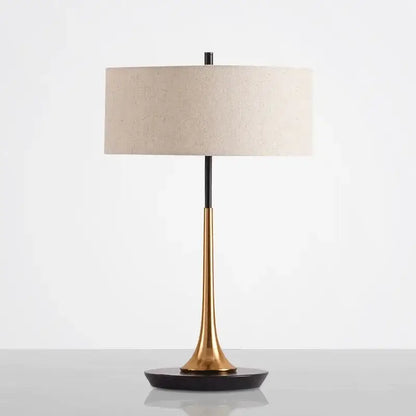 Modern gold luxury led table lamp bedroom marble base