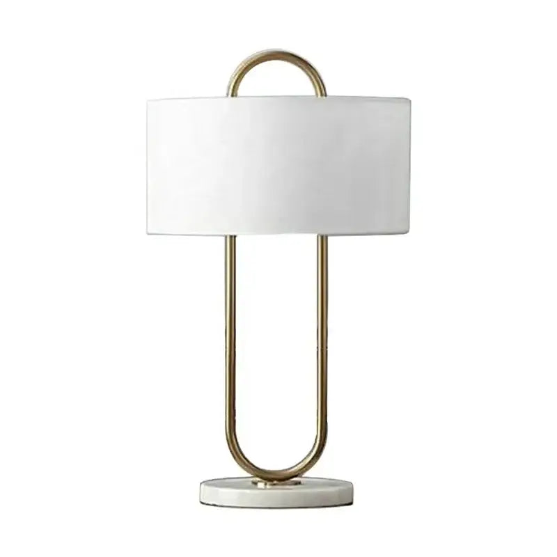 Modern gold luxury led table lamp bedroom marble base