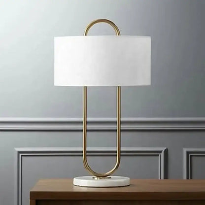 Modern gold luxury led table lamp bedroom marble base