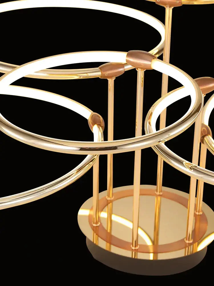 Modern gold luxury ring pendant chandelier for dining room