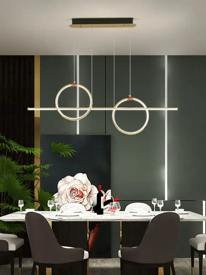 Modern gold luxury ring pendant chandelier for dining room