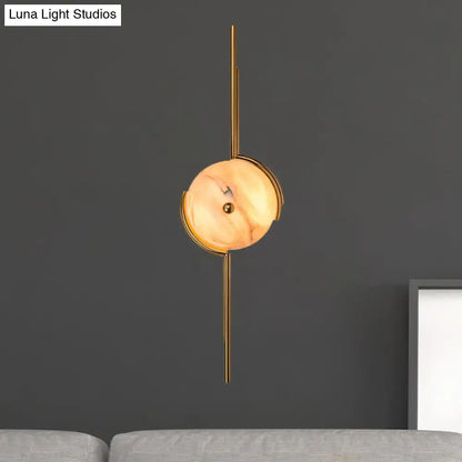 Modern gold marble led wall light – bedroom fixture