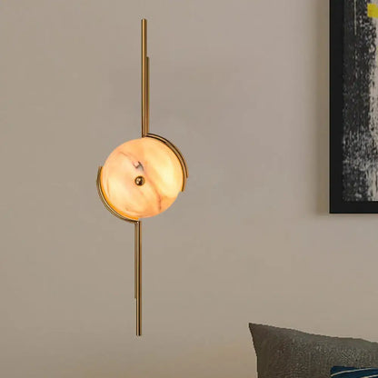 Modern gold marble led wall light – bedroom fixture