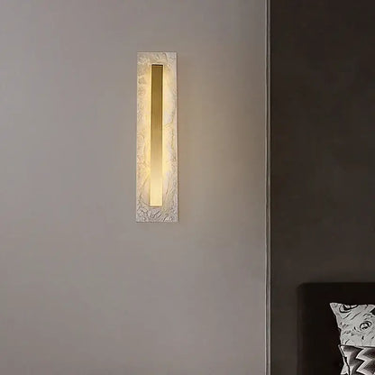 Modern gold marble living room wall lamp with frosted glass