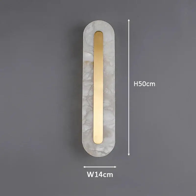 Modern gold marble living room wall lamp with frosted glass