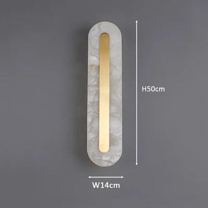 Modern gold marble living room wall lamp with frosted glass
