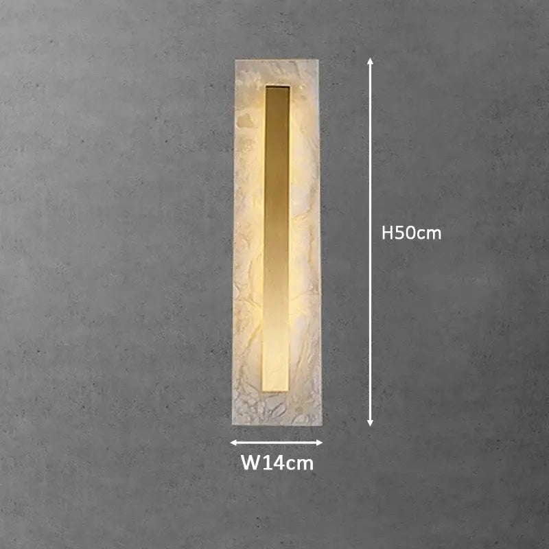 Modern gold marble living room wall lamp with frosted glass
