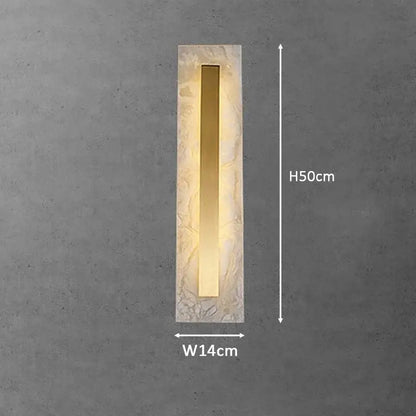 Modern gold marble living room wall lamp with frosted glass