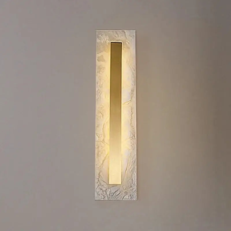Modern gold marble living room wall lamp with frosted glass