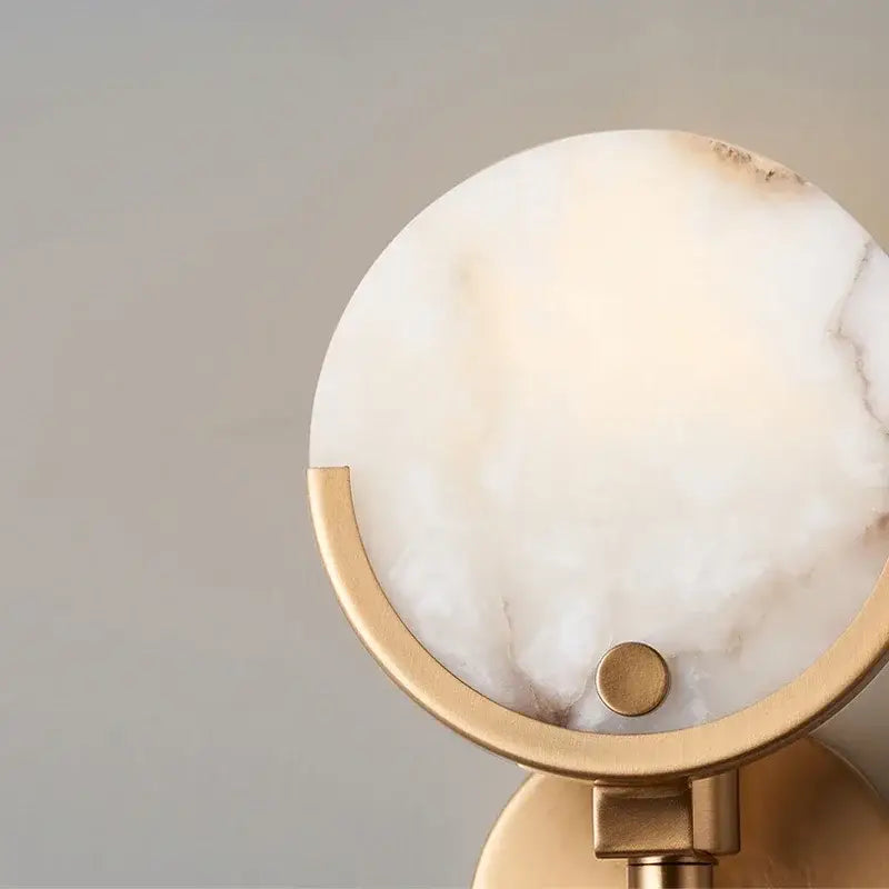 Modern gold marble wall lamp bedroom minimalist led light