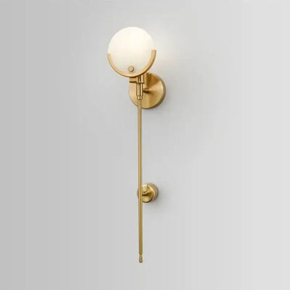 Modern gold marble wall lamp bedroom minimalist led light
