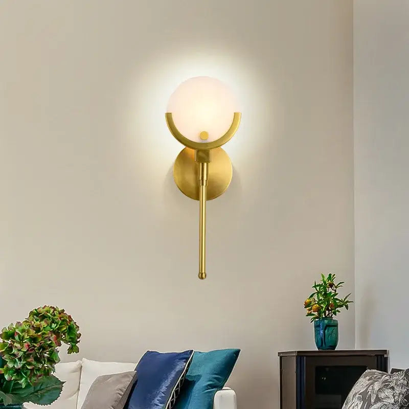 Modern gold marble wall lights for bedroom and living room decor