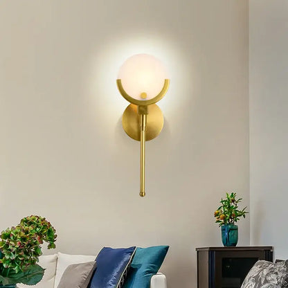 Modern gold marble wall lights for bedroom and living room decor