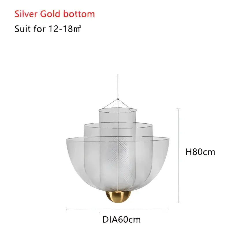 Modern gold mesh grid ceiling chandelier dining room led light