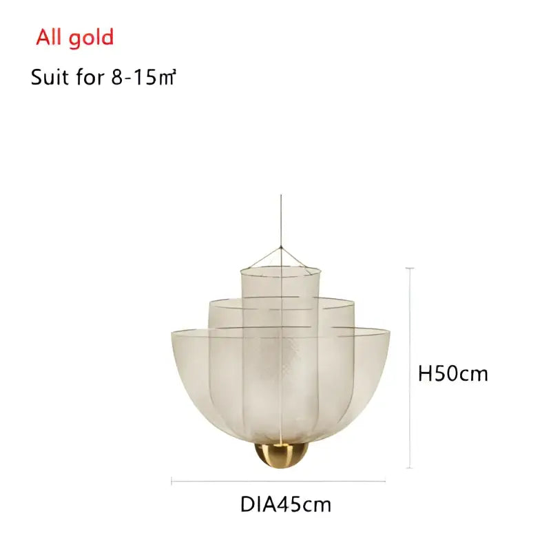 Modern gold mesh grid ceiling chandelier dining room led light