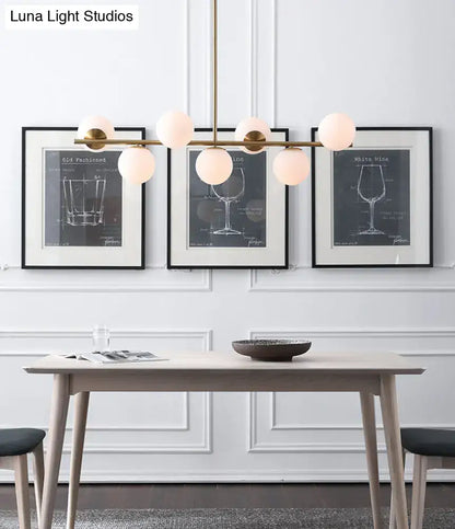 Modern gold metal 7 light modern gold island pendant dining room