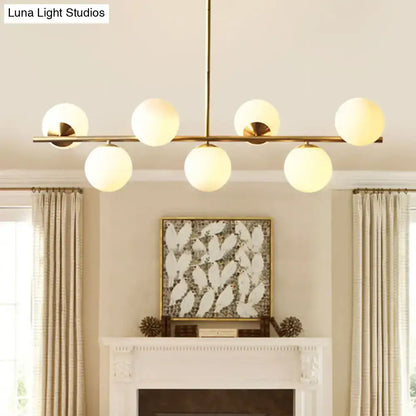 Modern gold metal 7 light modern gold island pendant dining room