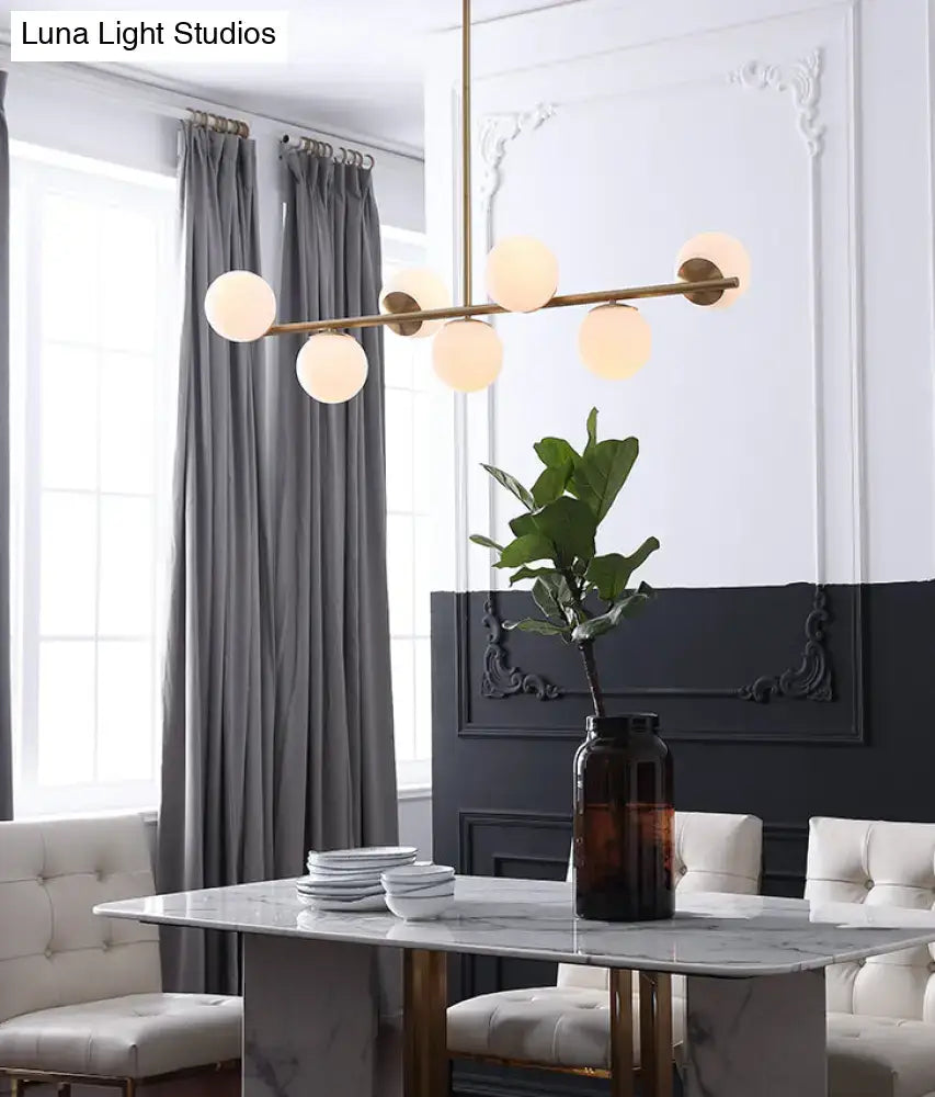 Modern gold metal 7 light modern gold island pendant dining room