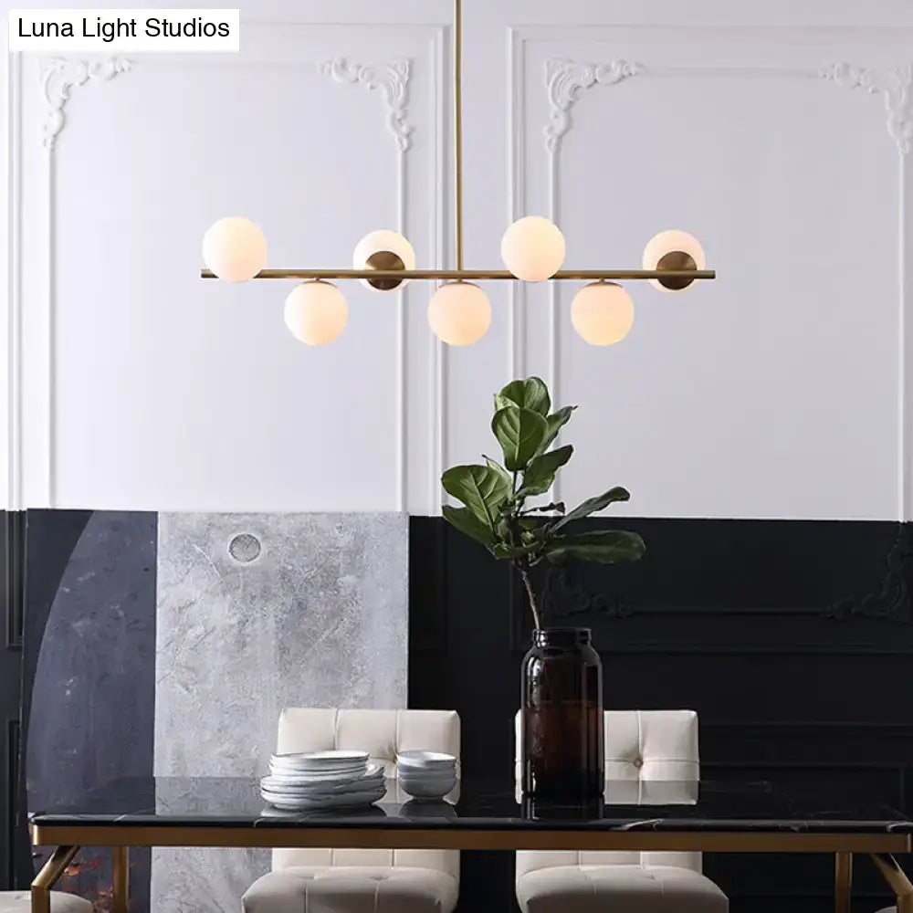 Modern gold metal 7 light modern gold island pendant dining room