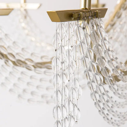 Modern gold metal candle wall sconce with crystals living room light