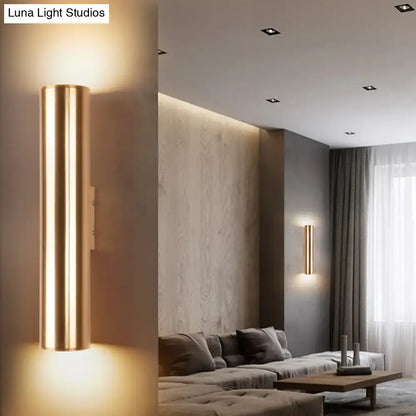 Modern gold metal fixture wall lamp for corridor