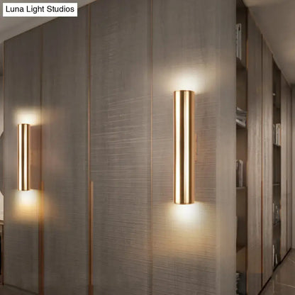 Modern gold metal fixture wall lamp for corridor