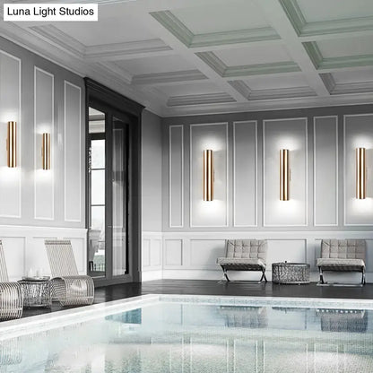 Modern gold metal fixture wall lamp for corridor