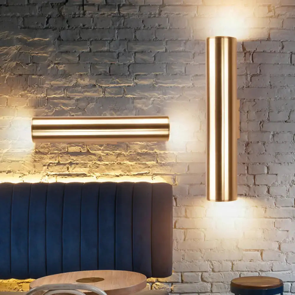 Modern gold metal fixture wall lamp for corridor